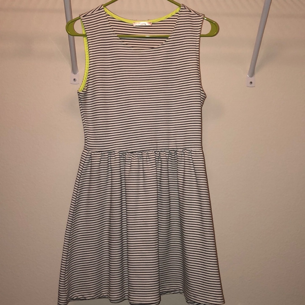 Black and white stripe dress